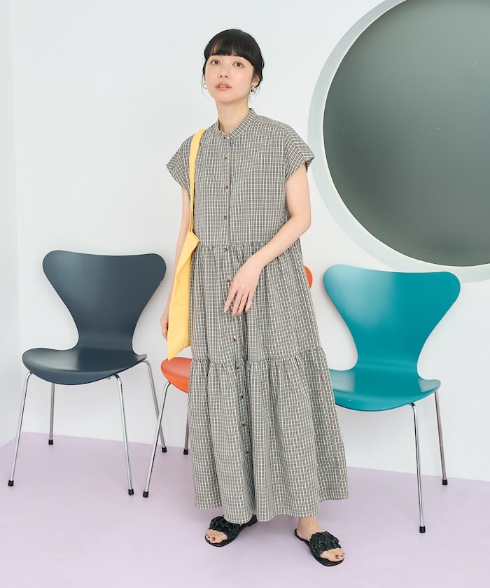 別注 フィッシングポケット 半袖シャツワンピース