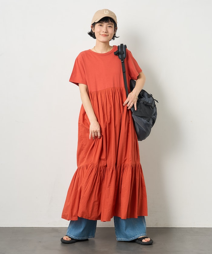 インド ドッキング Tシャツワンピース