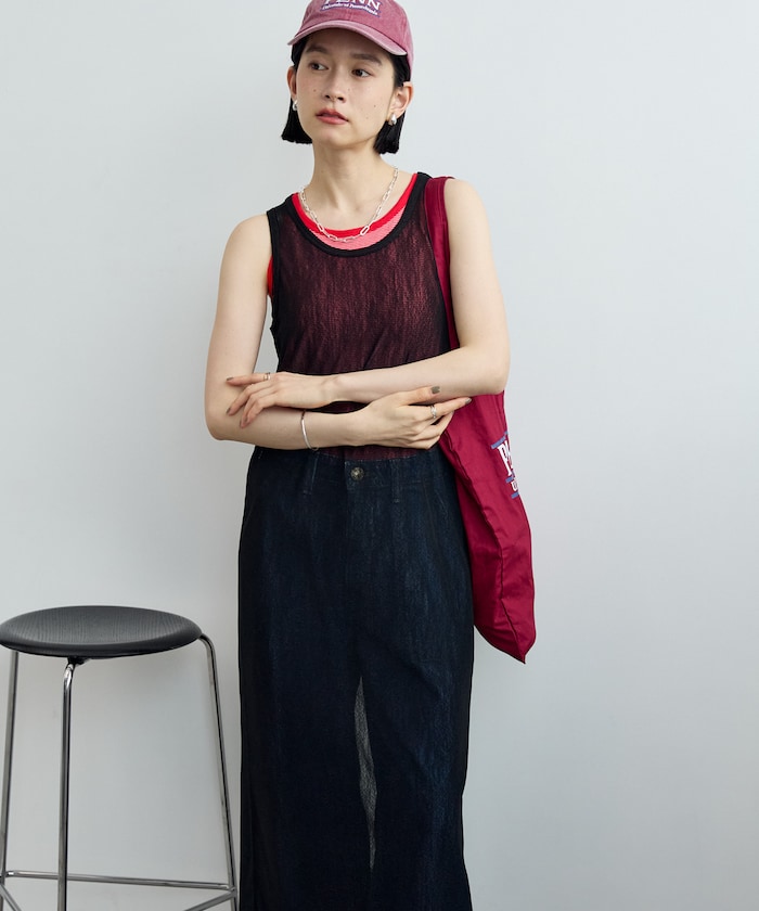 メッシュシアーワンピース