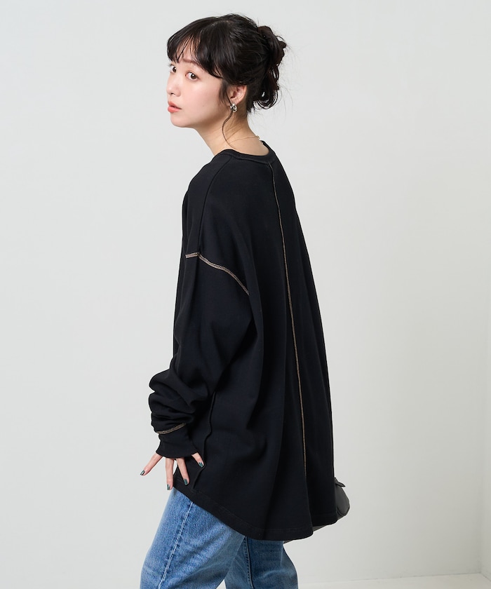 FREAK'S STOREのビッグシルエットステッチロングスリーブTシャツ