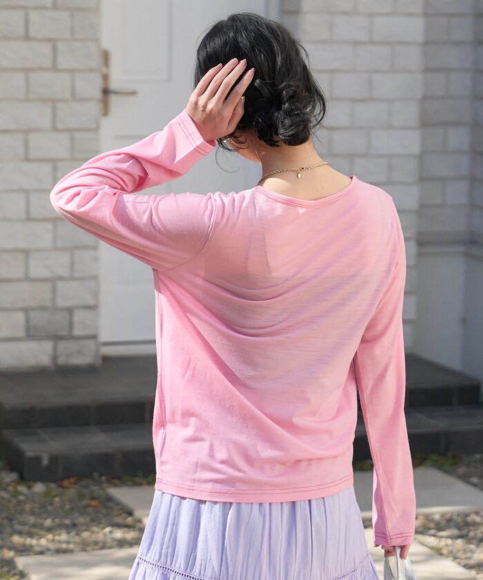 FREAK'S STOREの<サマーウールブレンド> とろみ ステッチ ロンT