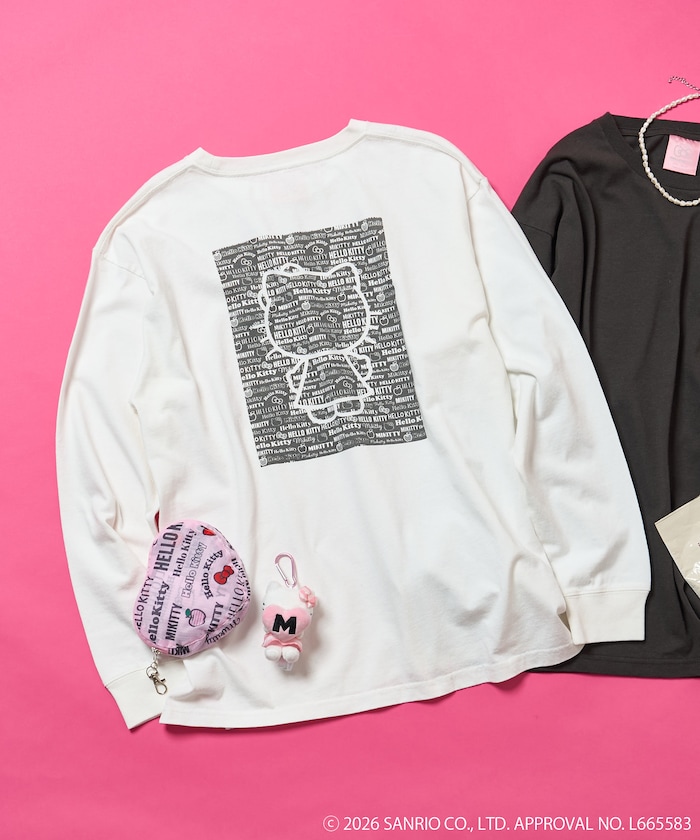 【3月19日12:00～販売開始】”HELLO KITTY” 総柄プリントロンT