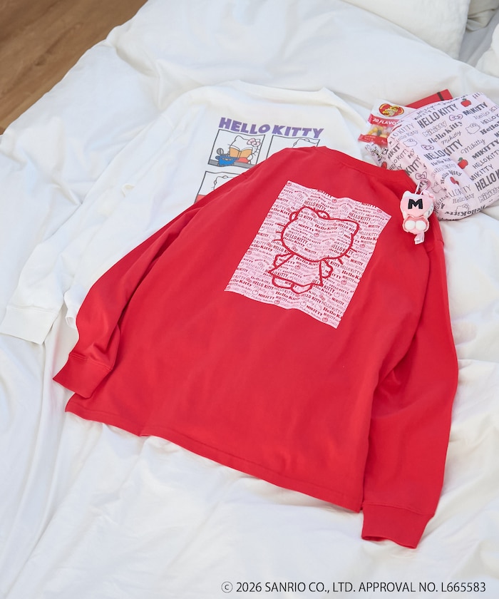 【3月19日12:00～販売開始】”HELLO KITTY” 総柄プリントロンT
