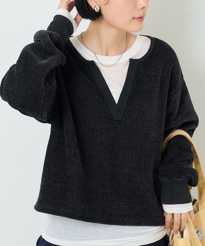 モールワッフル ショートスキッパーTシャツ