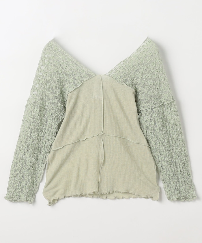 Nehru Long Sleeve Tee - Lace & Wool