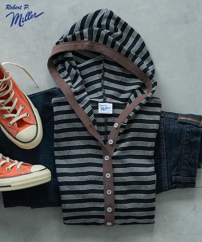別注 Panel Rib Hoodie Cardigan