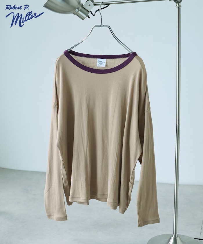 別注 Light Panel Rib Crew Long Sleeve Tee