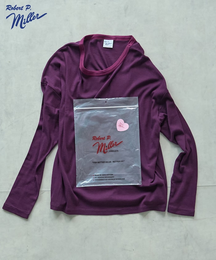 別注 Light Panel Rib Crew Long Sleeve Tee