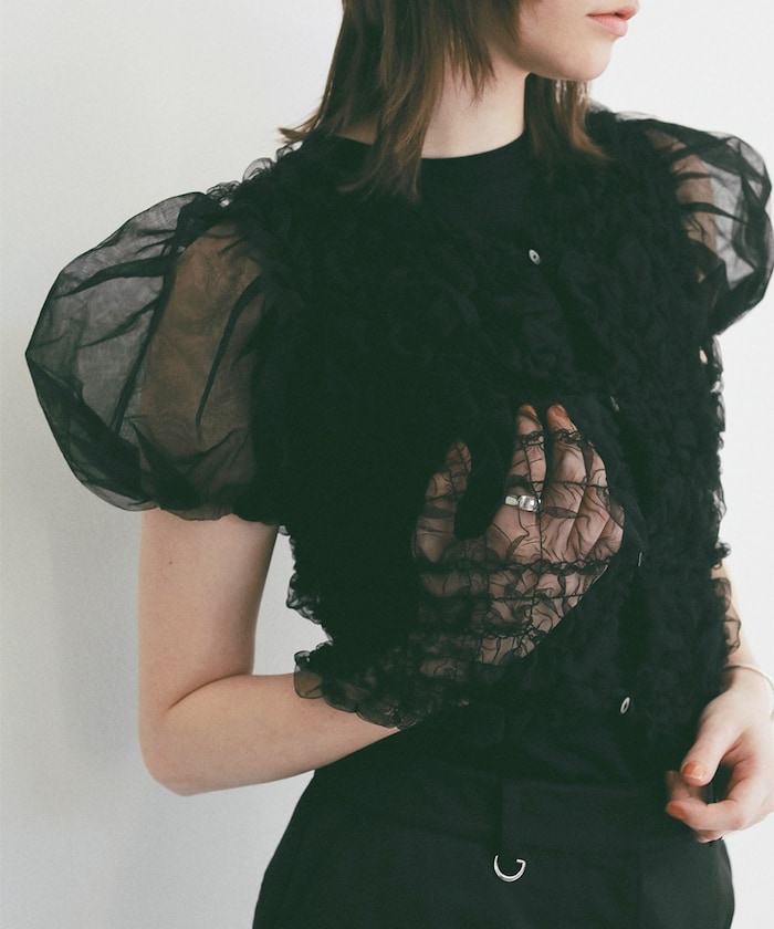 TULLE VEST LAYERED TOPS