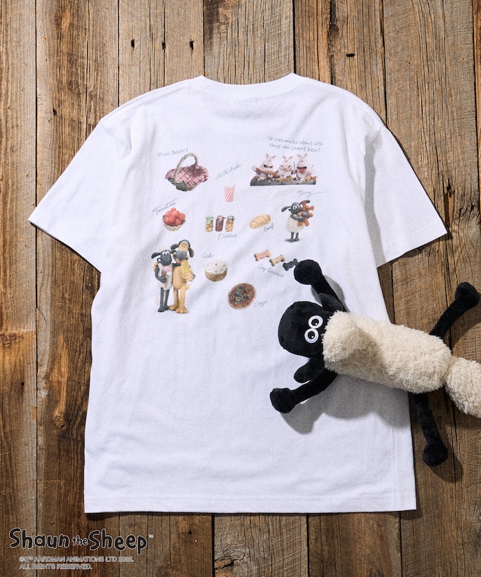 「Shaun the Sheep」フード バックプリントTシャツ