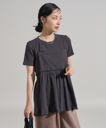 【セットアイテム】アーミーリブ 2WAYビスチェ Tシャツセット