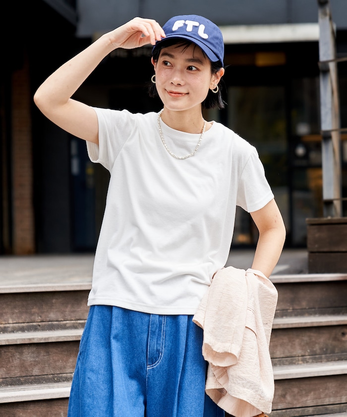 ＜汗ジミ防止＞天竺コンパクトTシャツ/遮熱/UVカット