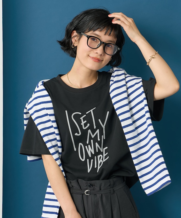 メッセージロゴ 半袖Tシャツ