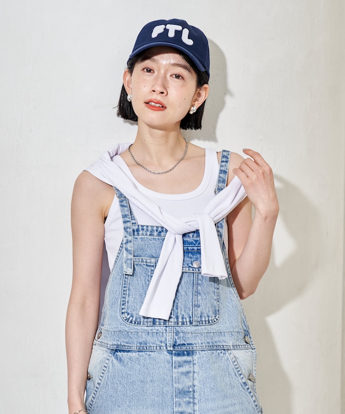 コットンモダール リブタンクトップ