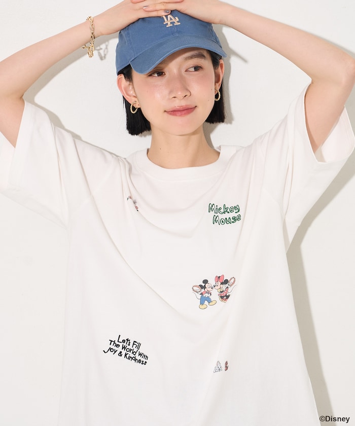 FREAK'S STORE/【MICKEY MOUSE】レトロ総柄 刺繍 Tシャツ｜Daytona