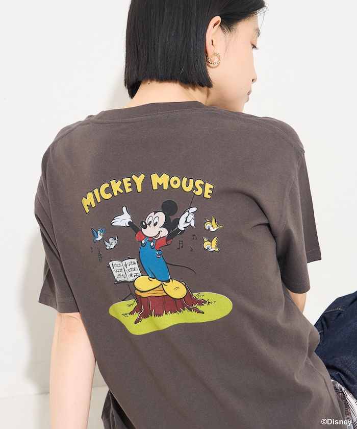 【MICKEY MOUSE】レトロ バックプリントTシャツ