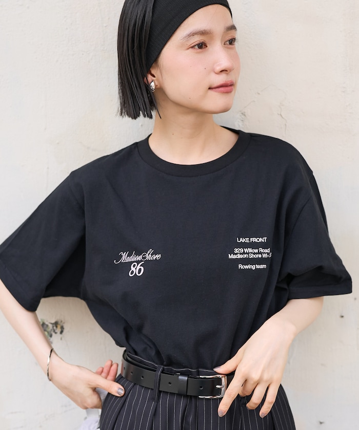 ワンポイント刺繍 ロゴTシャツ