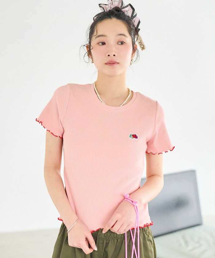 【3月5日12:00～販売開始】別注 配色メロー リブ半袖Tシャツ