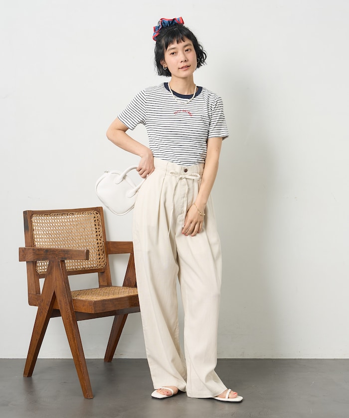 ボーダー/ストライプ：BORDER×RED