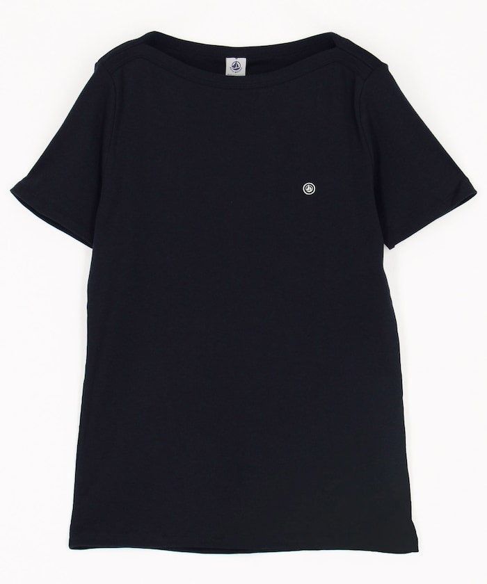 ボートネック半袖Tシャツ