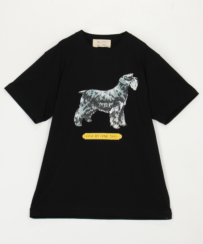 original print tee miniature schnauzer
