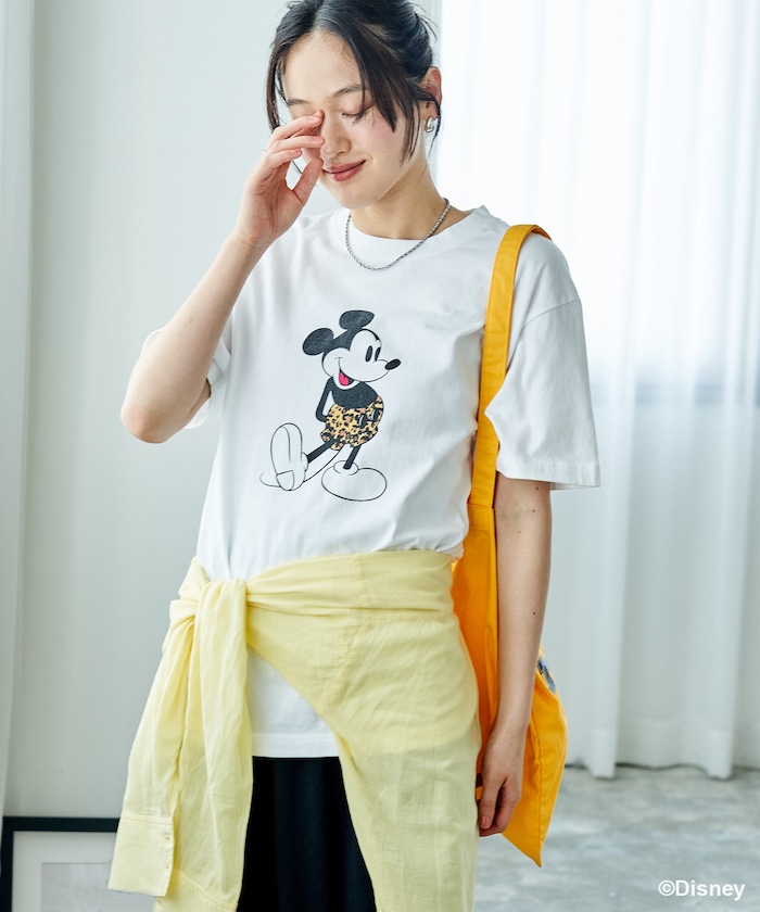 【MICKEY MOUSE】 Leopard Tシャツ/ミッキーマウス