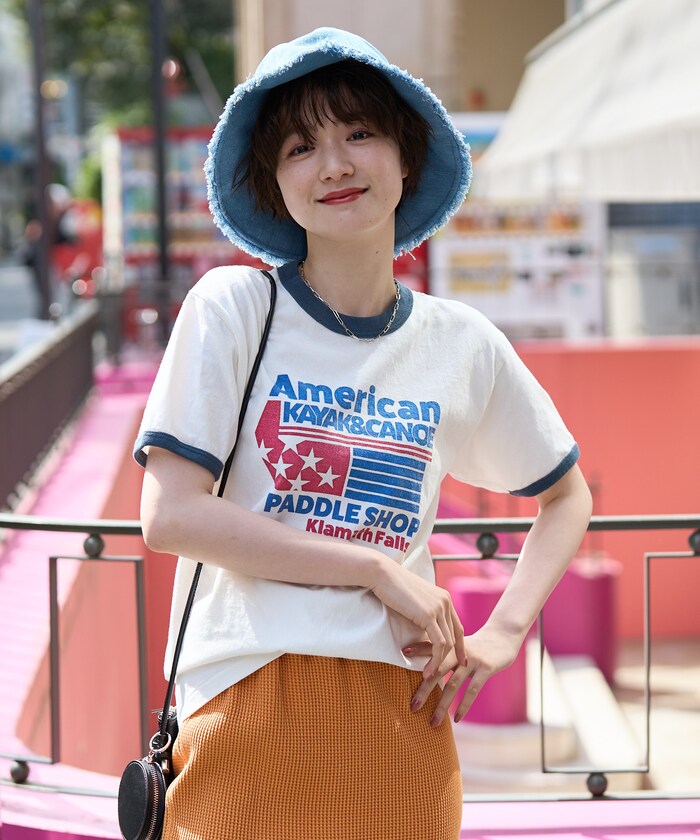 FREAK'S STOREのAmericanShopリンガーTシャツ