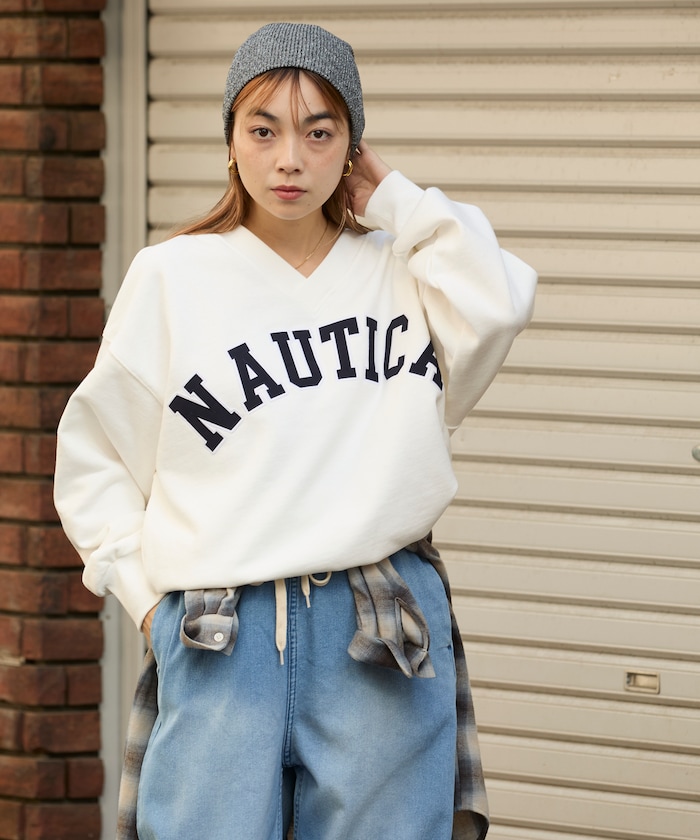 NAUTICA/Vネック アーチロゴプルオーバー｜Daytona Park(FREAK'S STORE
