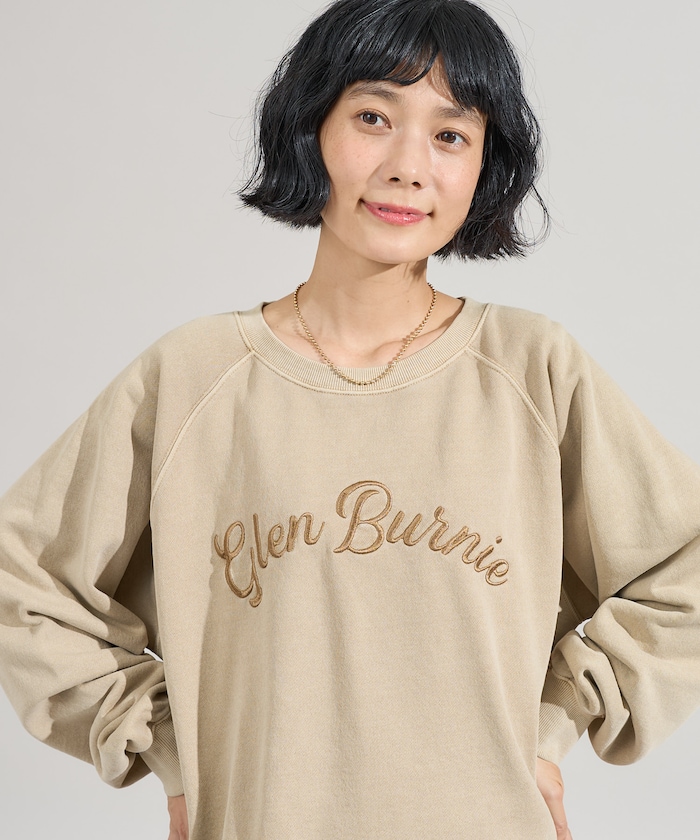 ピグメント ロゴクロップドスウェット