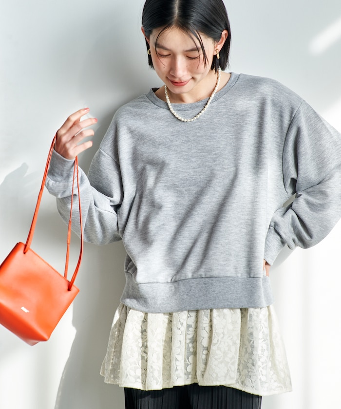 【セットアイテム】レイヤード キャミソールセット スウェットプルオーバー