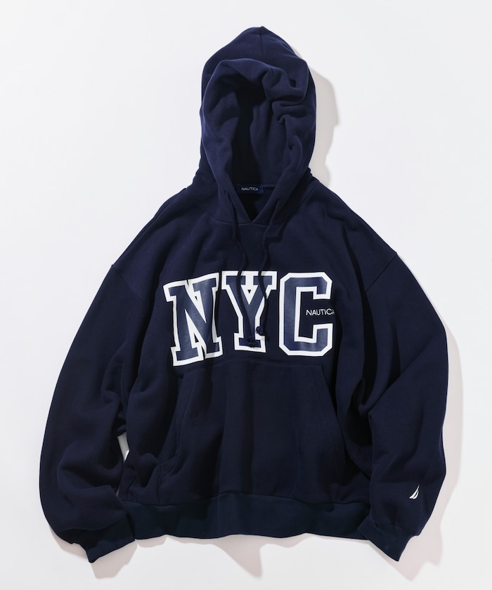 カレッジラバープリントPULLOVER HOODIE
