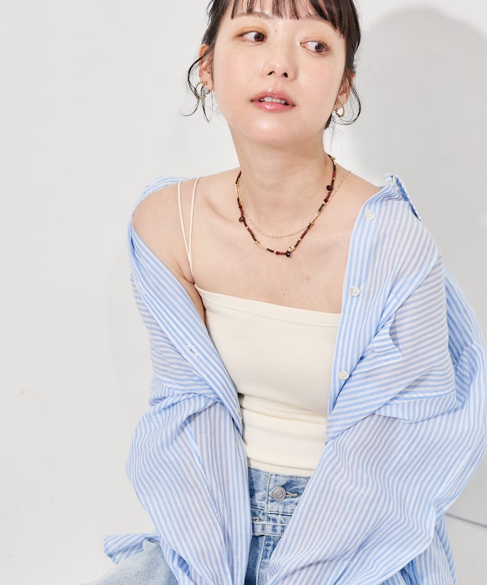 フラットカップ付きキャミソール