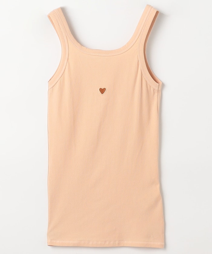 Heart タンクトップ - ファインオーガニック・コットンリブ