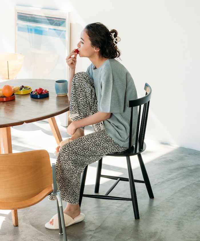 別注 無地Tシャツ レオパードパンツ ルームセット