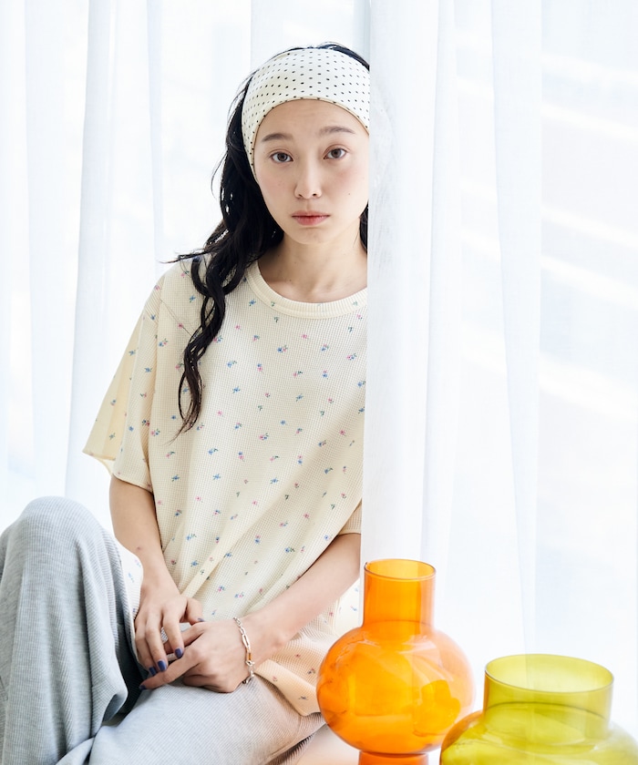 別注 フラワーTシャツ 無地パンツ ルームセット