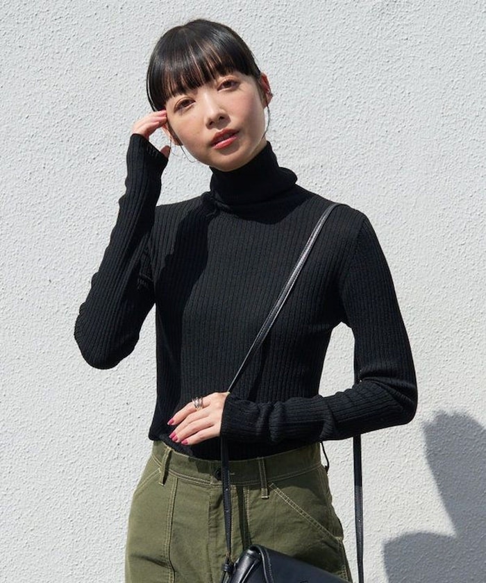 【FREAK'S STORE】 ウォッシャブル タートルネックニット female 【FREAK'S STORE】 ウォッシャブル タートルネックニット female
