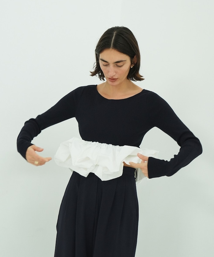 W BALLOON SHORT KNIT TOPS