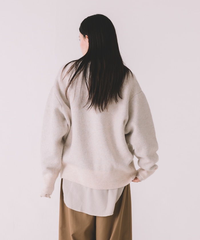 Loueme ニット セーター リボンジャガードニットトップス