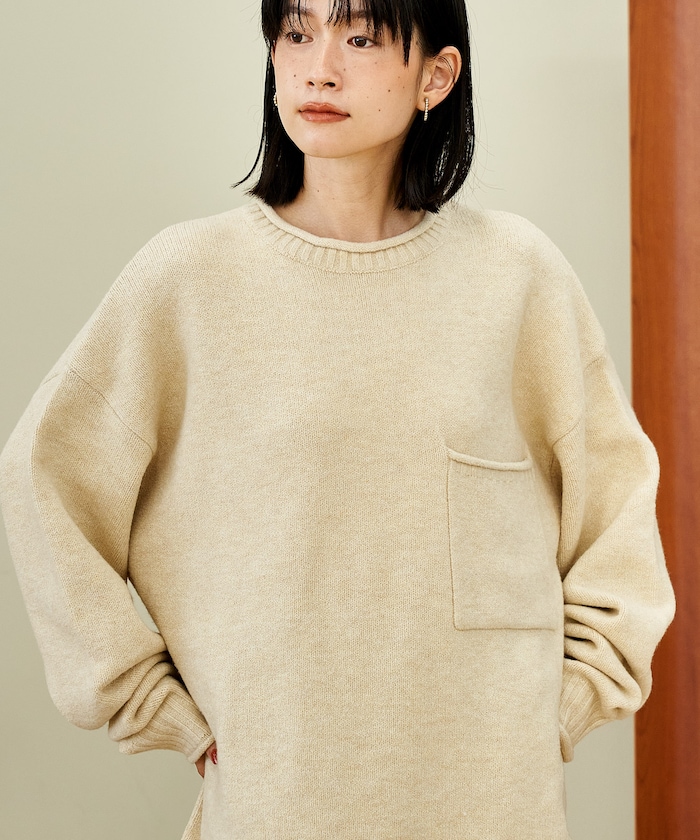FREAK'S STORE/ポケット付き ニットプルオーバー【限定展開