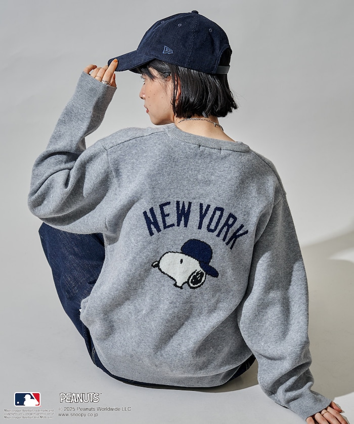MLB×PEANUTS ジャガードニット