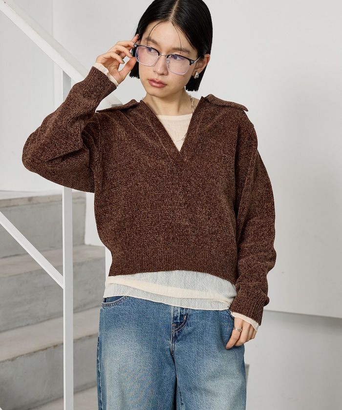 モール スキッパーニット