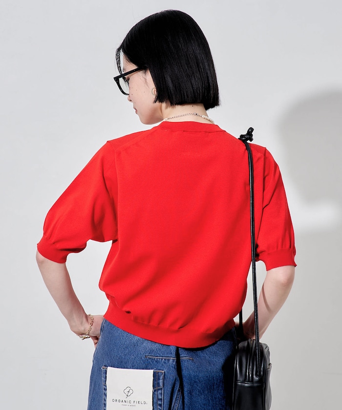 DANTON/Women's Jersey Knit Half Sleeve Crew Neck Pullover｜Daytona