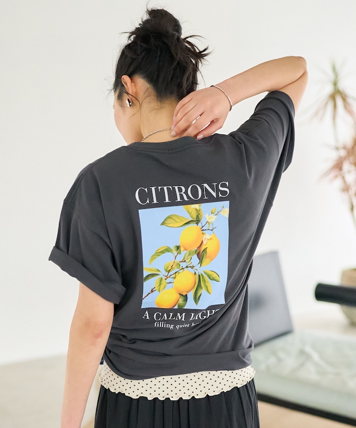 【3月5日12:00~販売開始】別注 シトロンプリント ビッグTシルエットTシャツ