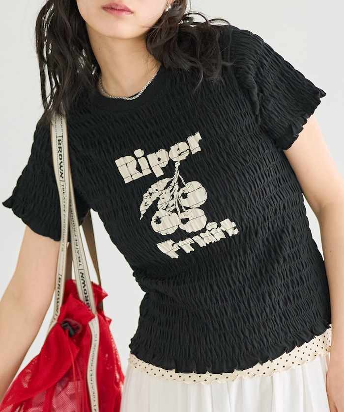 【3月5日12:00~販売開始】別注 シャーリング ロゴTシャツ