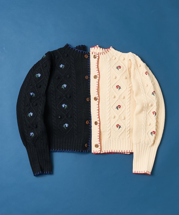 【スポーツマックス】タグ付き✨定価4万 シアー カーディガン 刺繍 スパンコール AMBIDEX Store △数字刺繍 Vカーディガン(F グレー): l'atelier