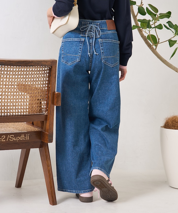 別注  LISA LACE UP WIDE DENIM