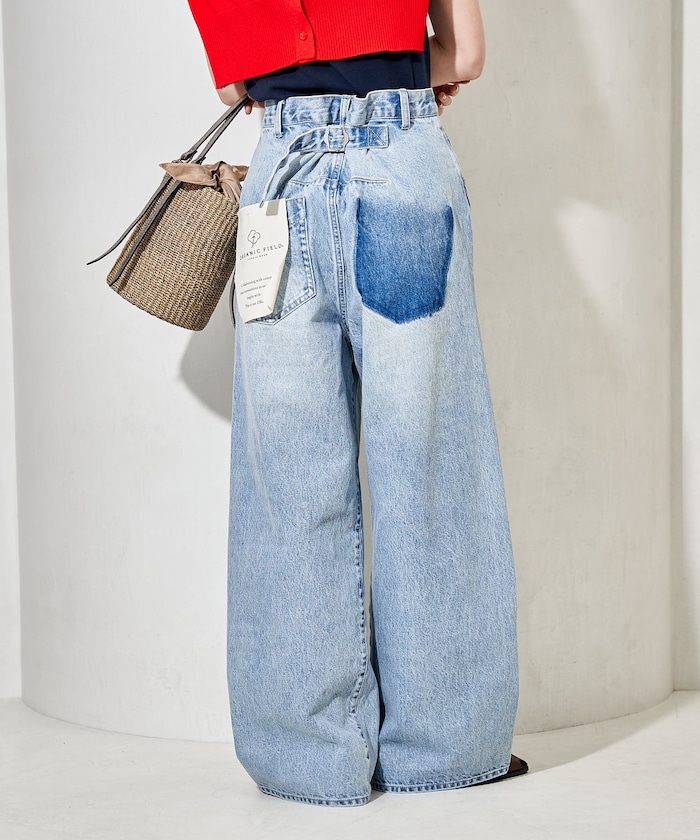 シンチバックデニムパンツ