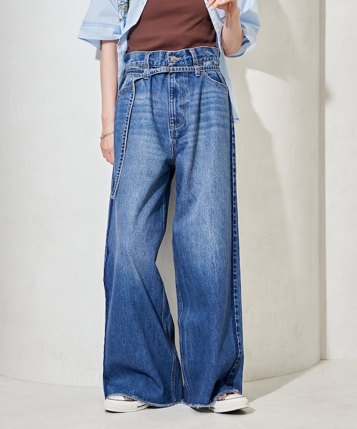 バギーデニムパンツ