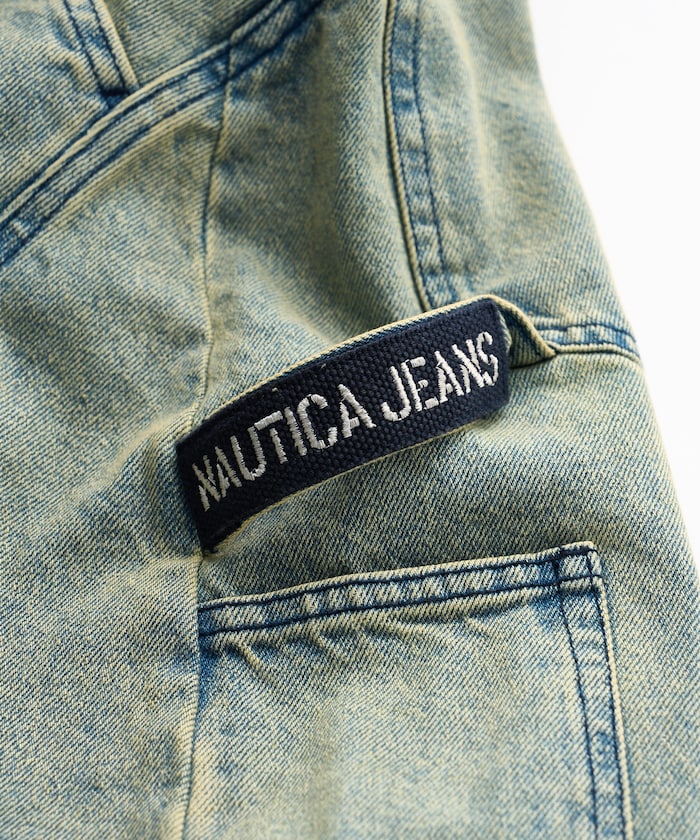 NAUTICA/ダブルウェスト ディストレスド バギーカーブデニム