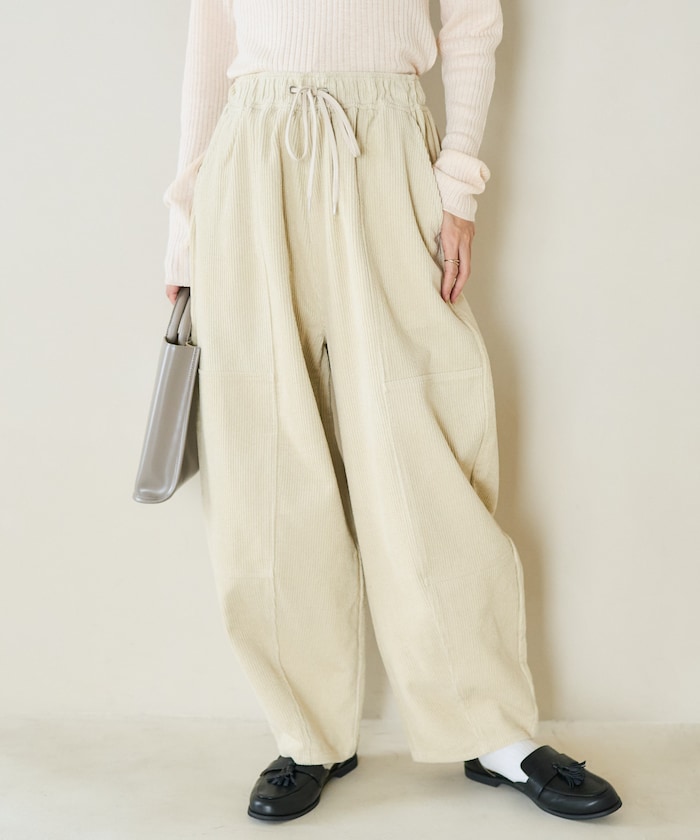 コーデュロイ バルーンパンツ/カーブパンツ